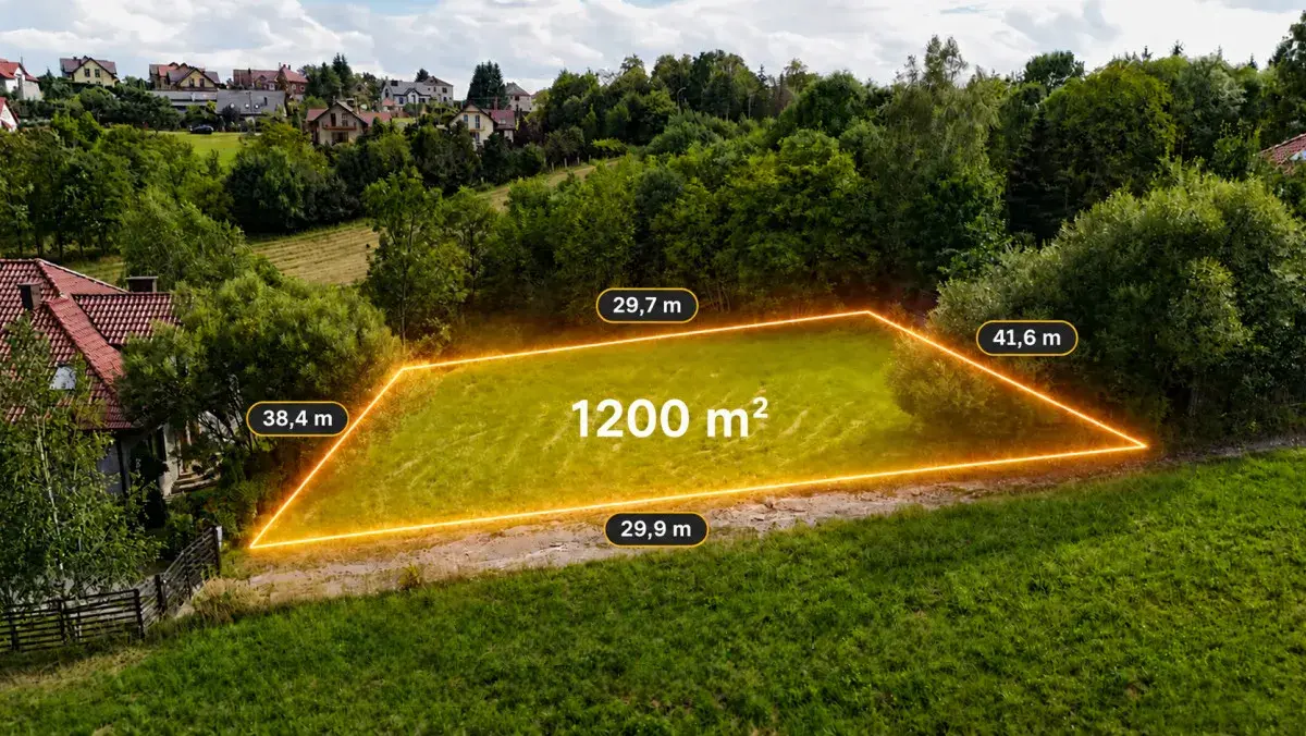 Atrakcyjna działka budowlana 1187 m2 – zdjęcie 1 - Atrakcyjna działka budowlana 1187 m2 (zdjęcie 1 z 5)